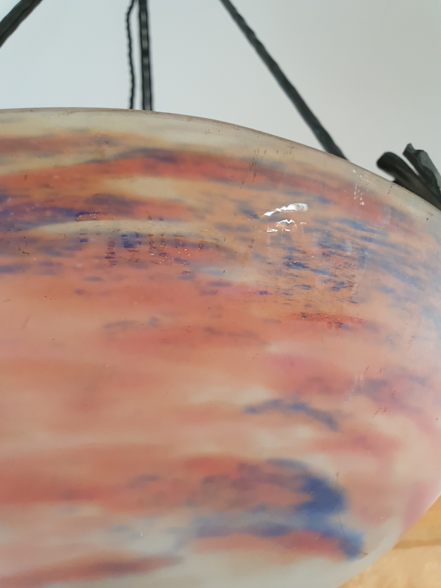 Muller Frères, Luneville | Pate-de-verre Plafonnier | France c.1930 - Image 12