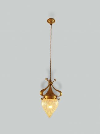 James Powell & Sons (Whitefriars) | Arts & Crafts Pendant Light | England c.1900 | SOLD