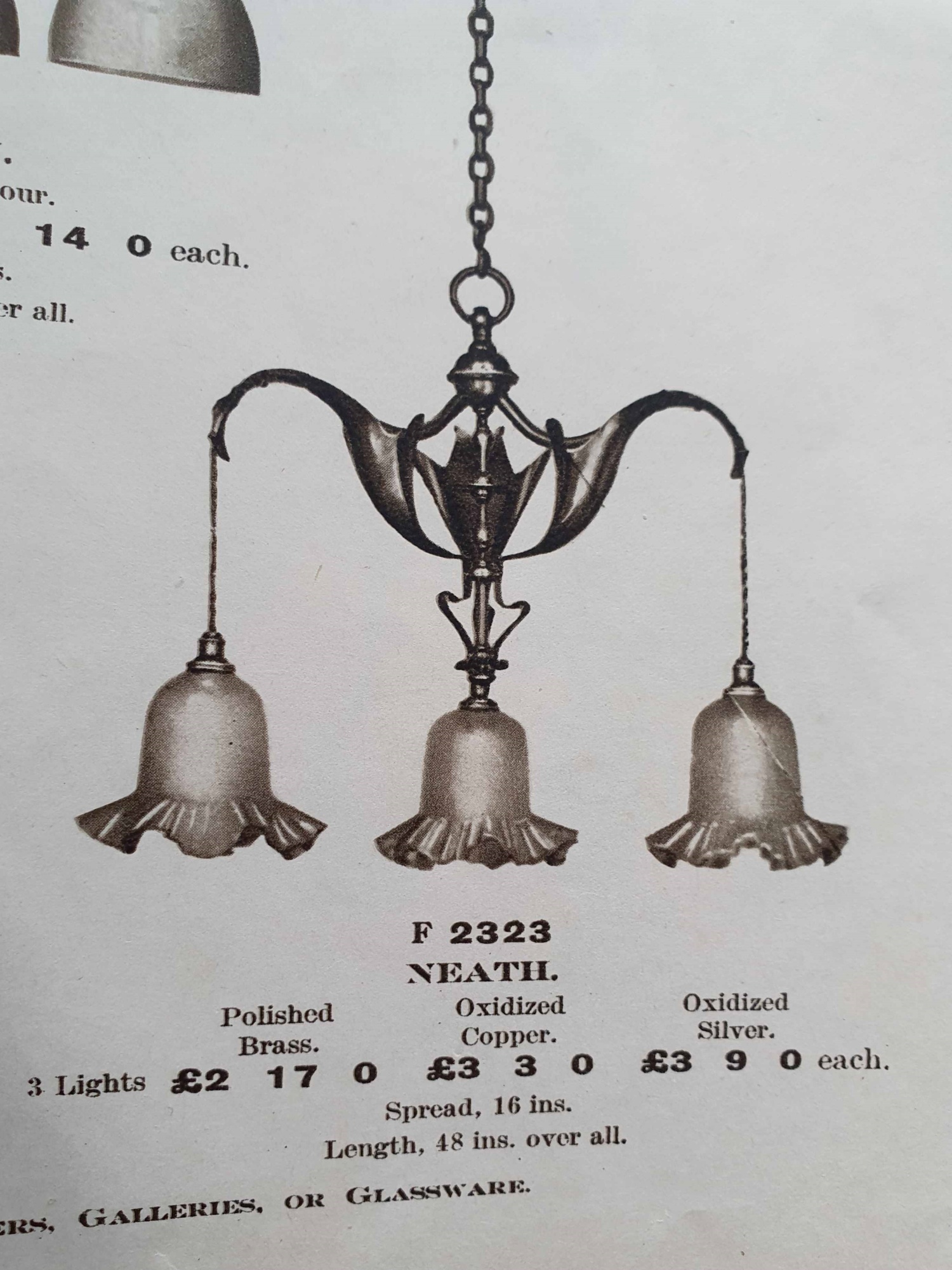 The General Electric Company (G.E.C) | 2 Art Nouveau Ceiling Lights | England Early c.20th | SOLD - Image 7