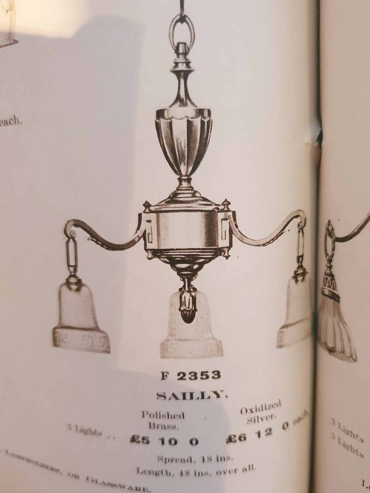 The General Electric Company (G.E.C) | 3 Branch Electrolier | England c.1925 | SOLD - Image 5