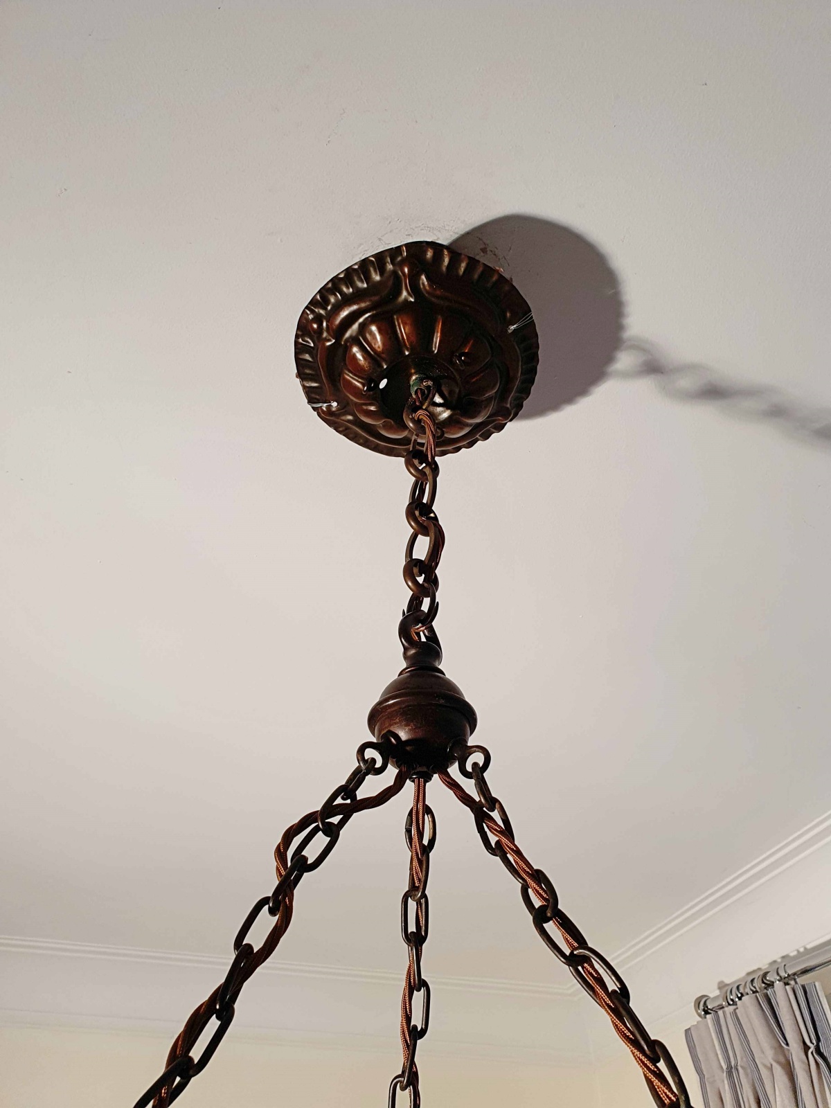 Style of Jesson, Birkett & Co. (Faulkner Bronze Co.) | Arts & Crafts Chandelier | England c.1900 - Image 10