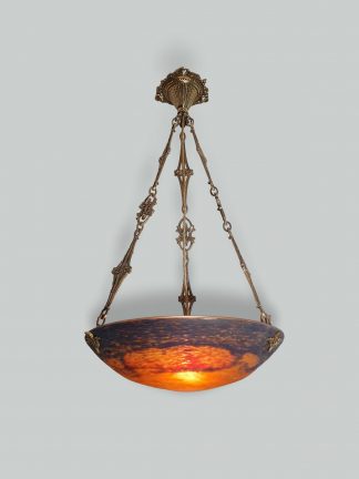 Muller Frères, Luneville | Pate-de-verre Plafonnier | France c.1930 | SOLD