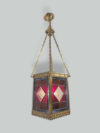 Unsigned | Stained-Glass Victorian Lantern | England c.1880