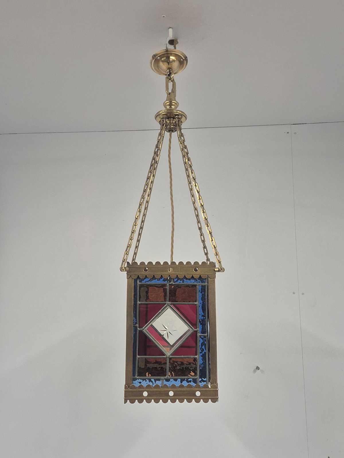 Unsigned | Stained-Glass Victorian Lantern | England c.1880 - Image 4