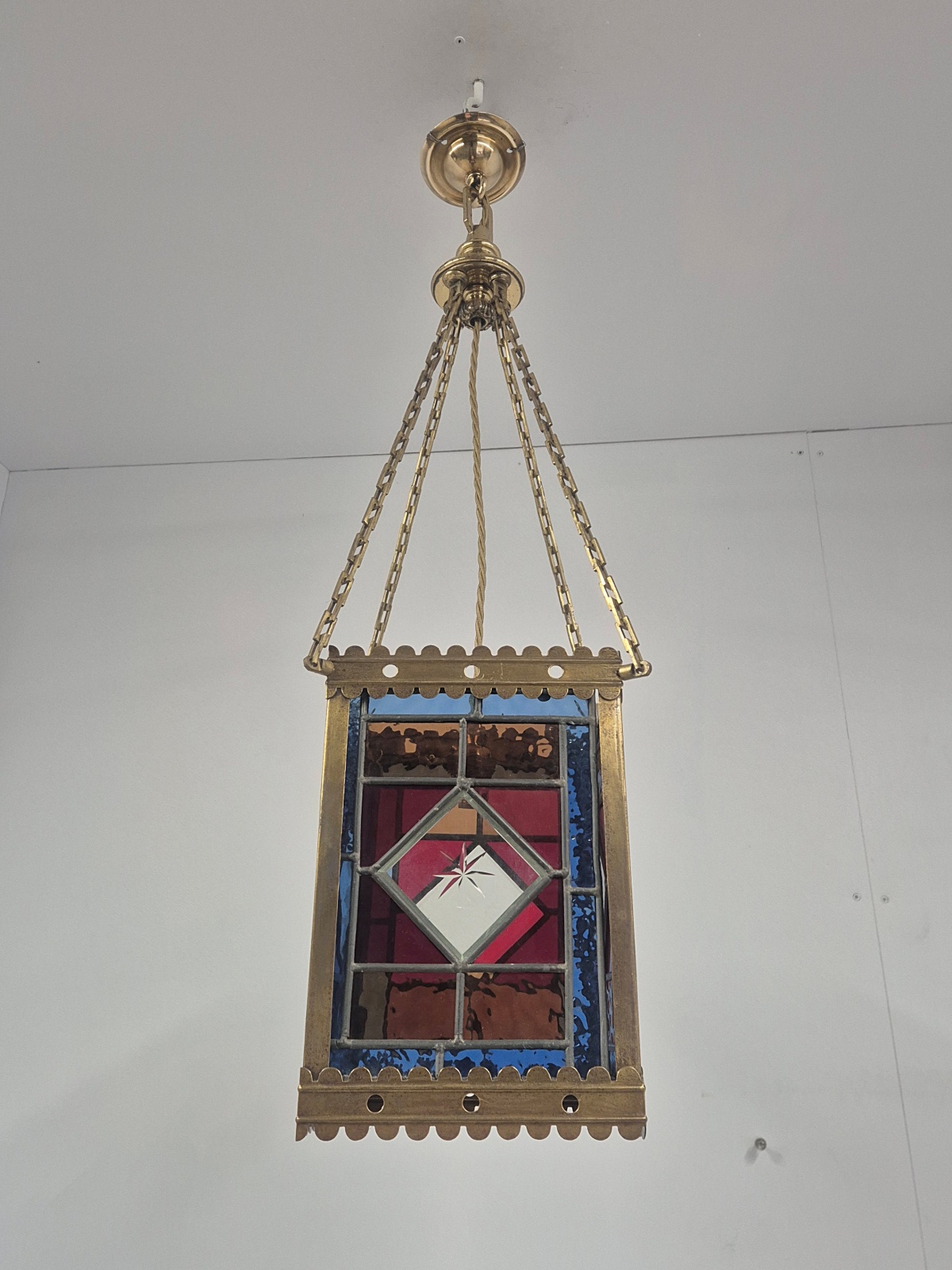 Unsigned | Stained-Glass Victorian Lantern | England c.1880 - Image 5