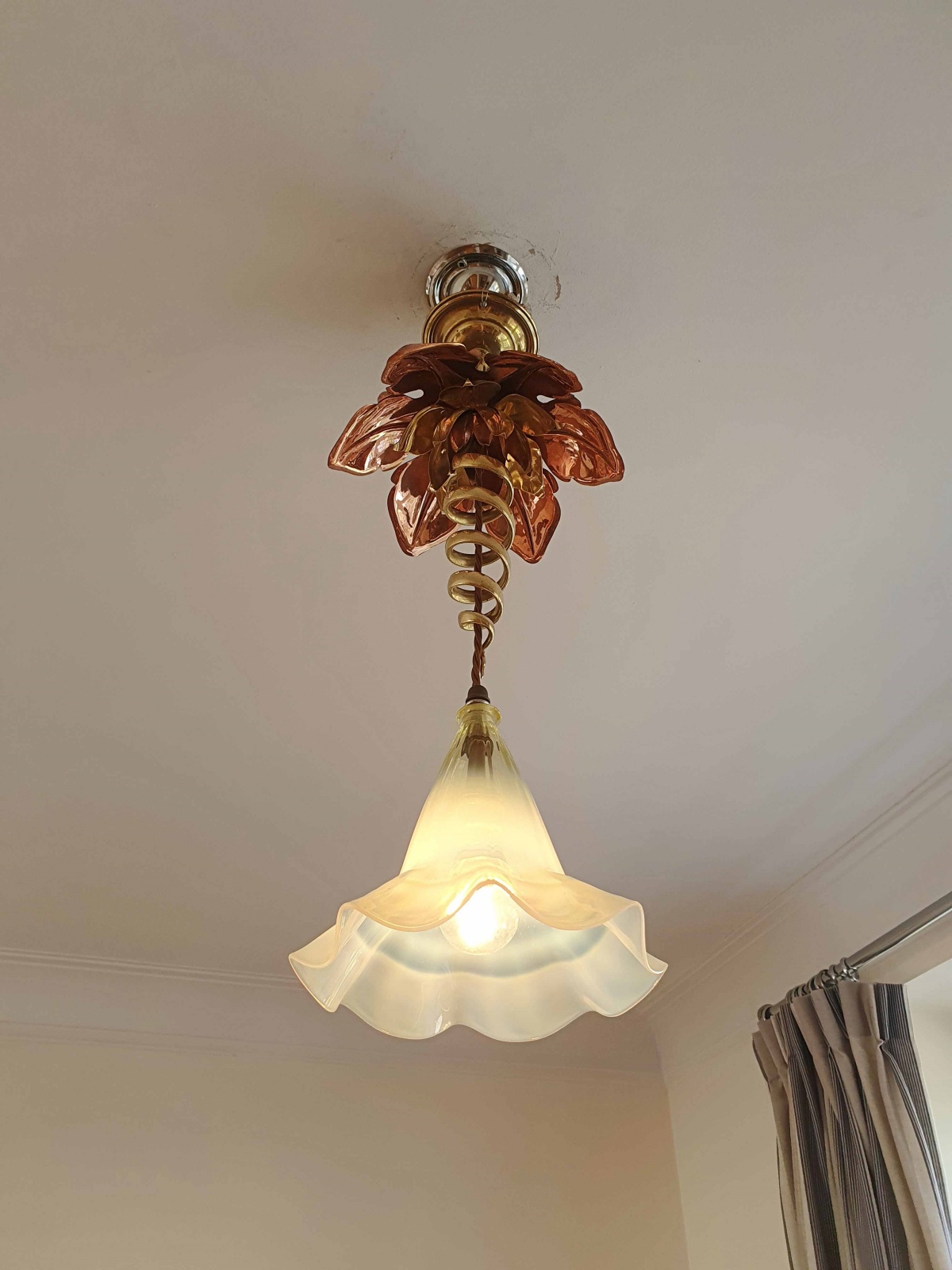 W.A.S Benson with James Powell & Sons | A Copper & Brass Hall Lantern | England c.1900 | SOLD - Image 4