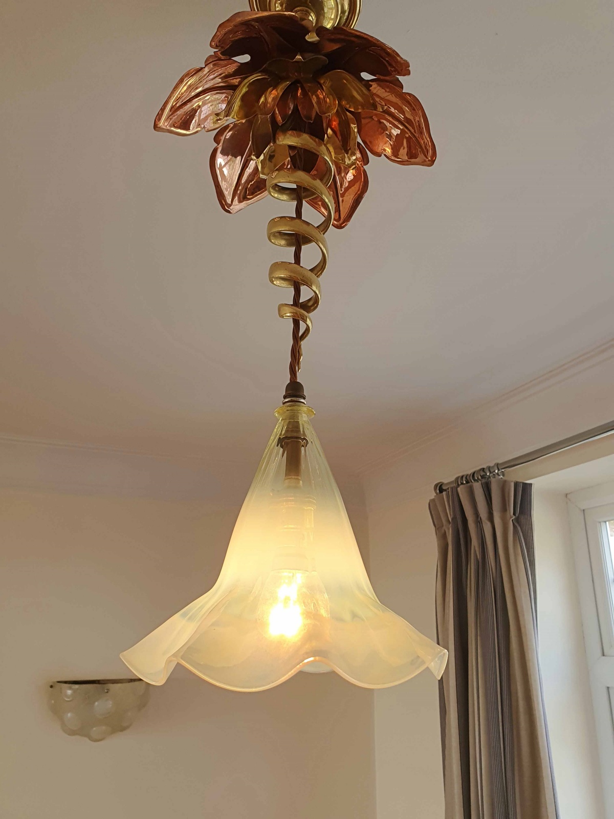 W.A.S Benson with James Powell & Sons | A Copper & Brass Hall Lantern | England c.1900 | SOLD - Image 6