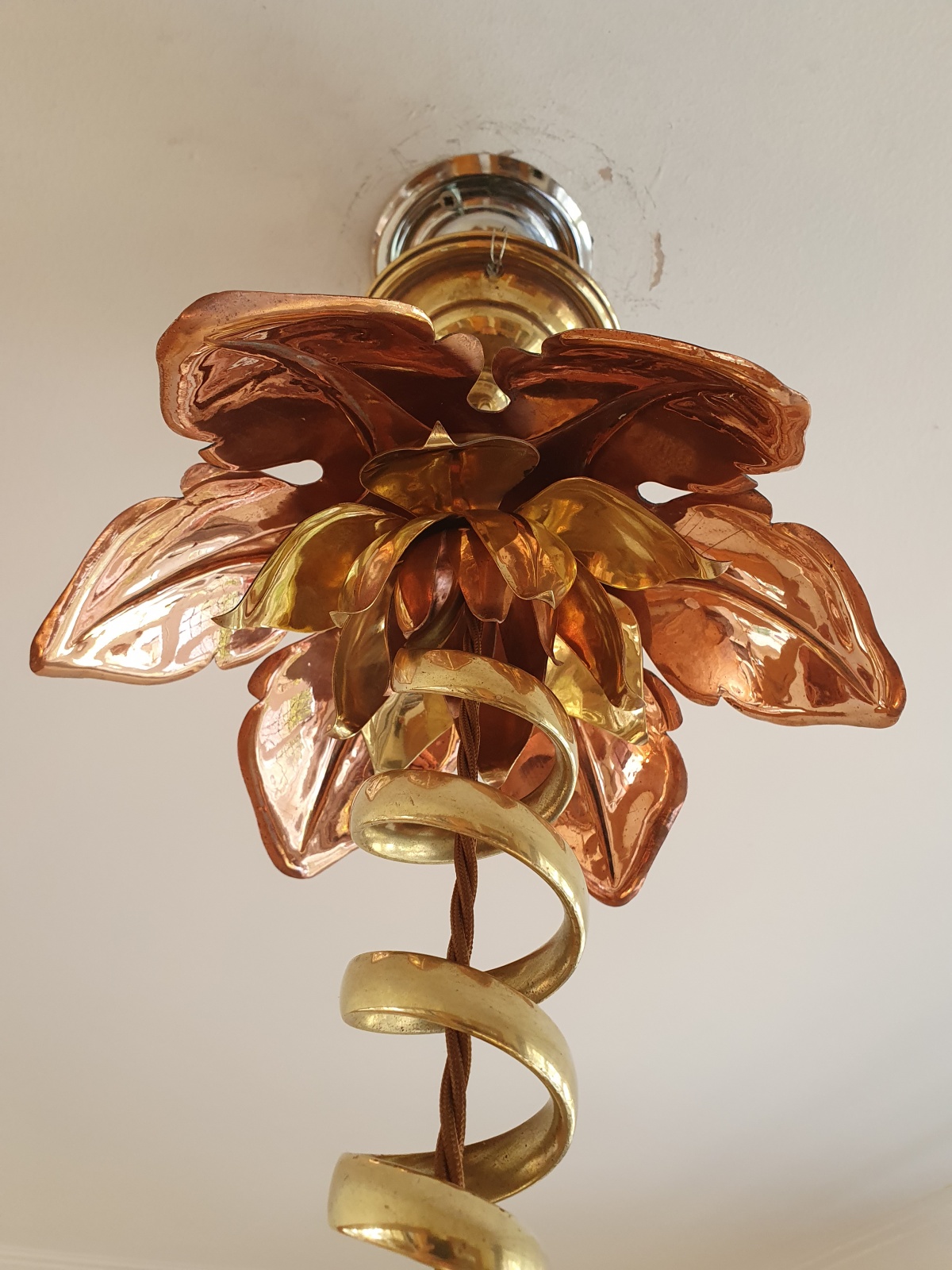 W.A.S Benson with James Powell & Sons | A Copper & Brass Hall Lantern | England c.1900 | SOLD - Image 9
