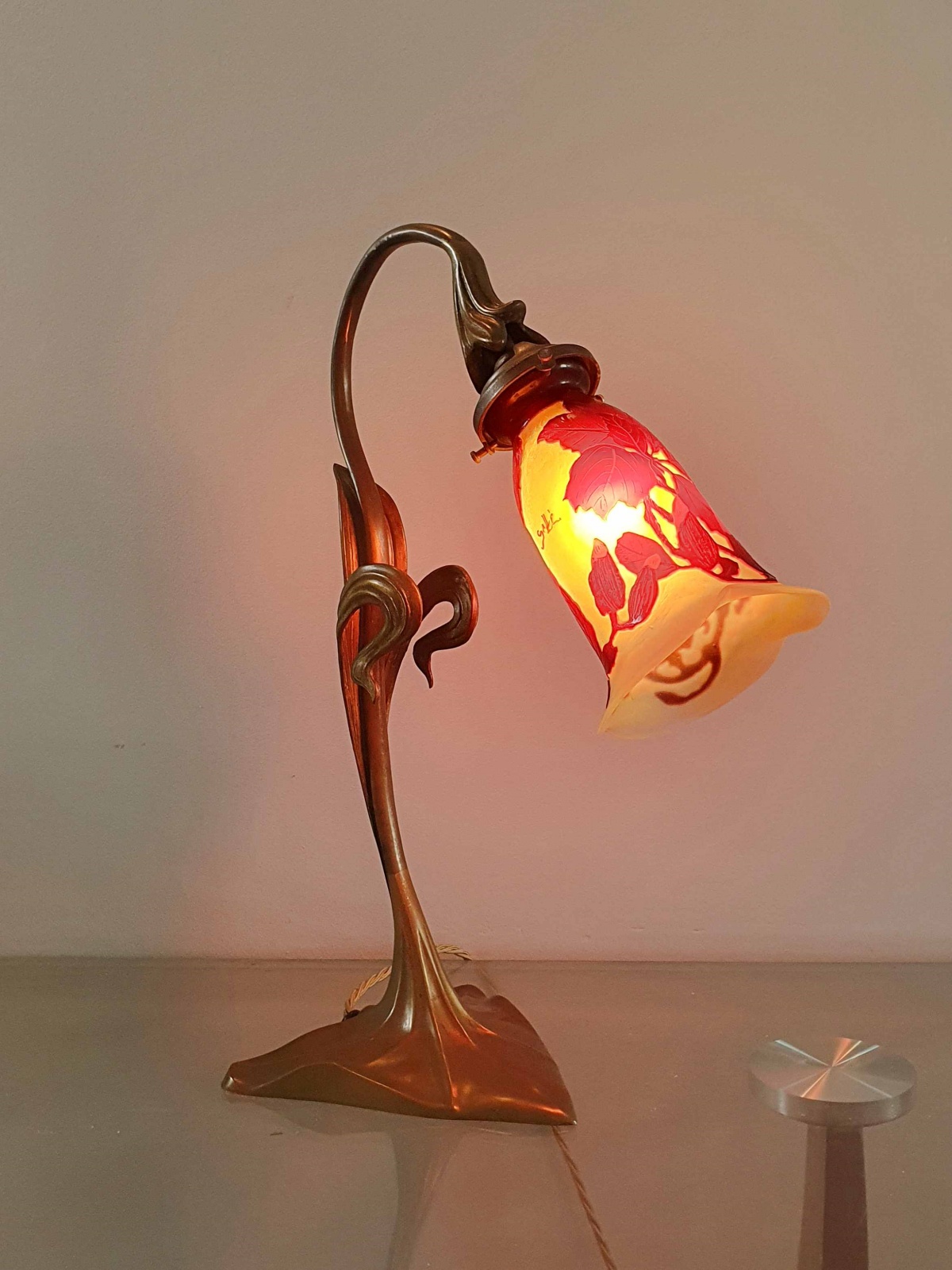 Emile Gallé | Bronze Art Nouveau Desk Lamp| France c.1900 | SOLD - Image 4