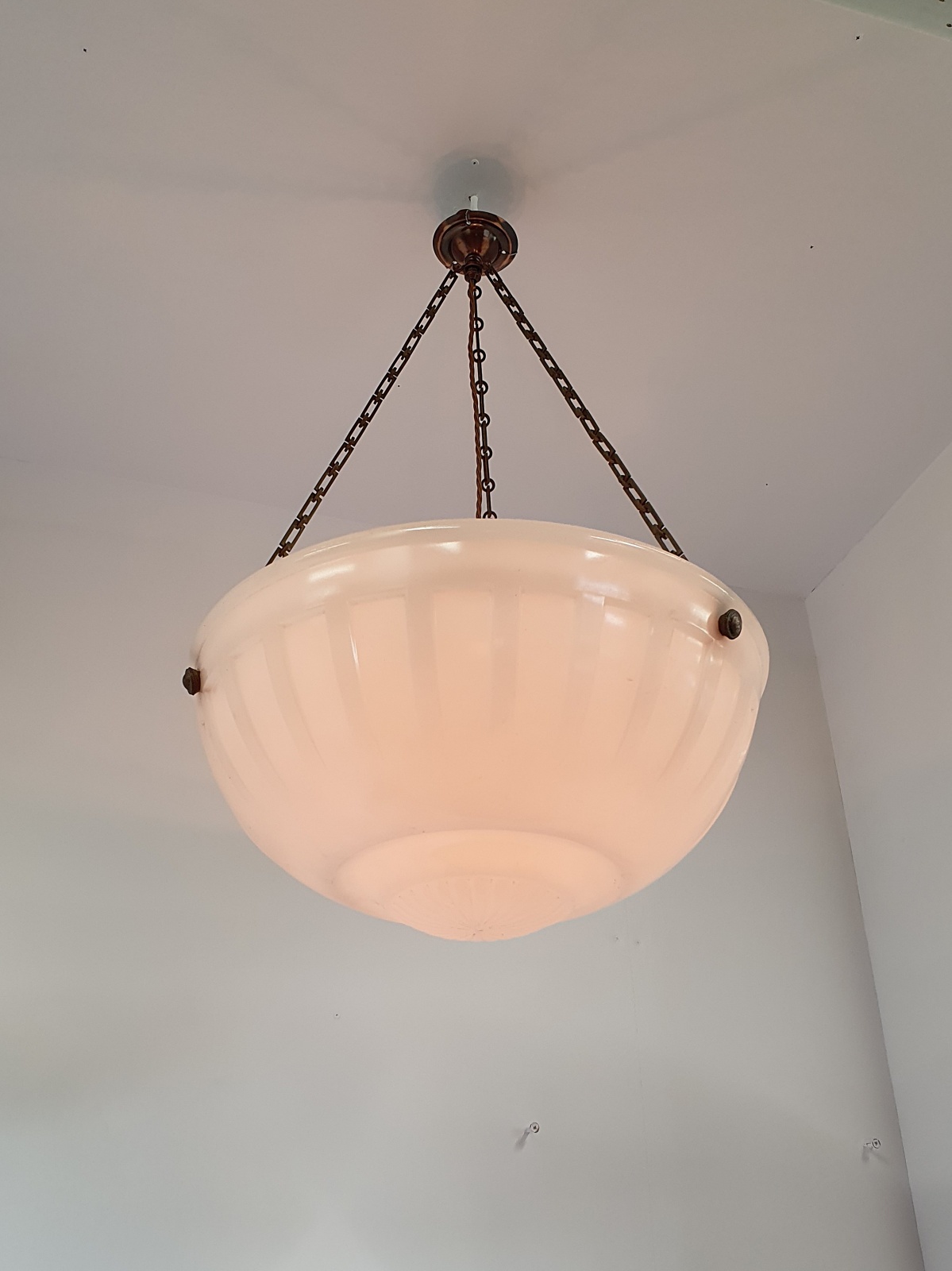 Jefferson & Co. | Monumental "Moonstone" Plafonnier | England c.1925 | SOLD - Image 3