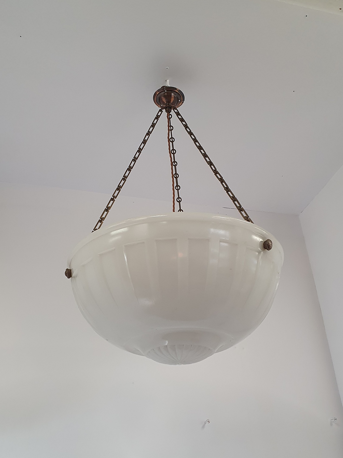 Jefferson & Co. | Monumental "Moonstone" Plafonnier | England c.1925 | SOLD - Image 4