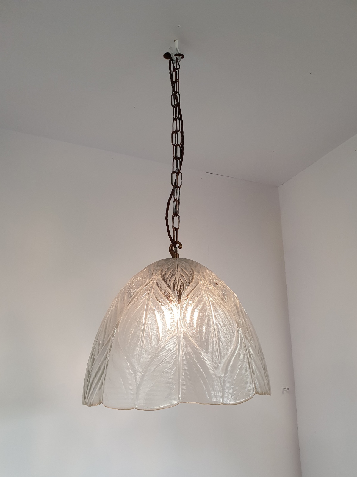 Unsigned | 2 Very Large Pendant "leaf" Lampshades | Available to Buy Seperately - Image 12