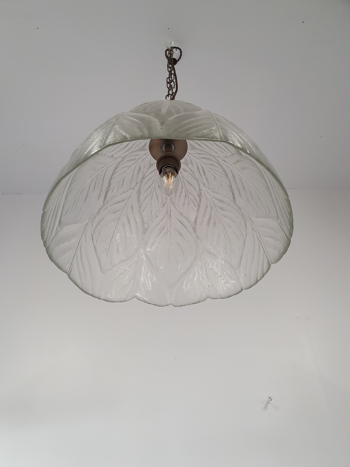 Unsigned | 2 Very Large Pendant "leaf" Lampshades | Available to Buy Seperately - Image 15