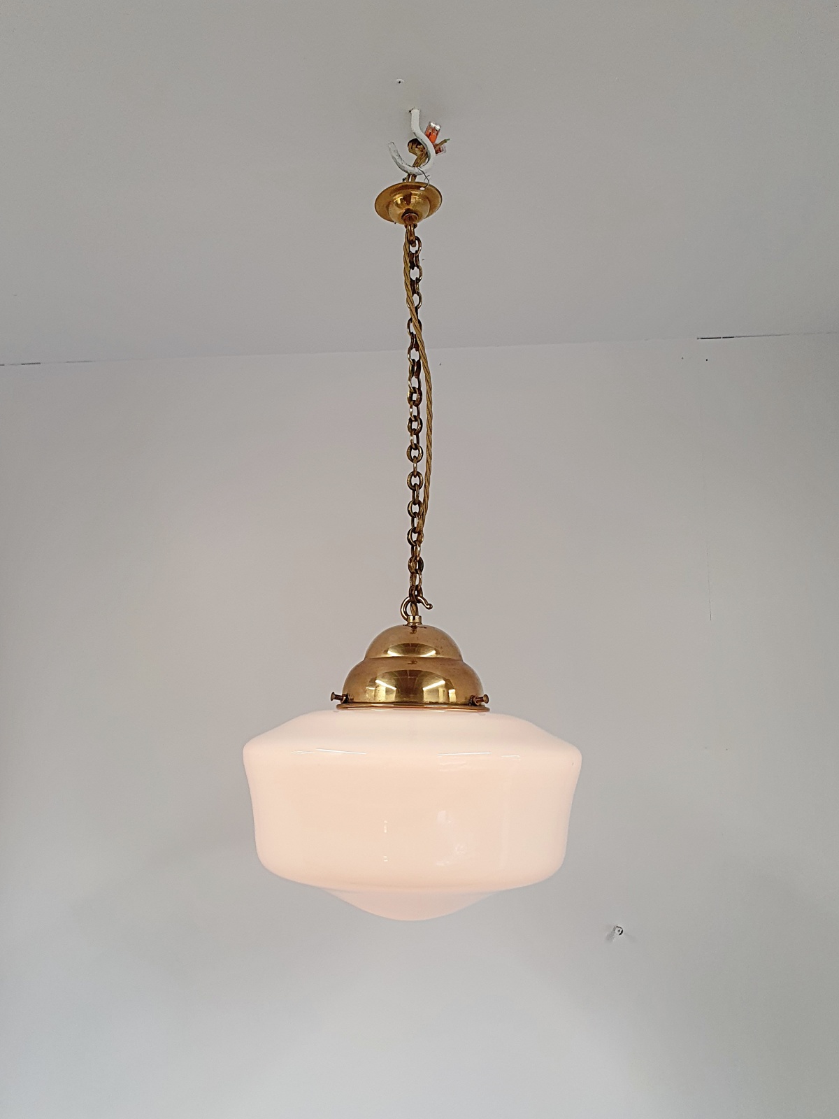 Unsigned | 2 Opaline "Deylite" Lanterns | England c.1925 - Image 2