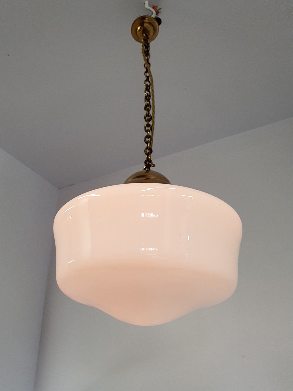 Unsigned | 2 Opaline "Deylite" Lanterns | England c.1925 - Image 6