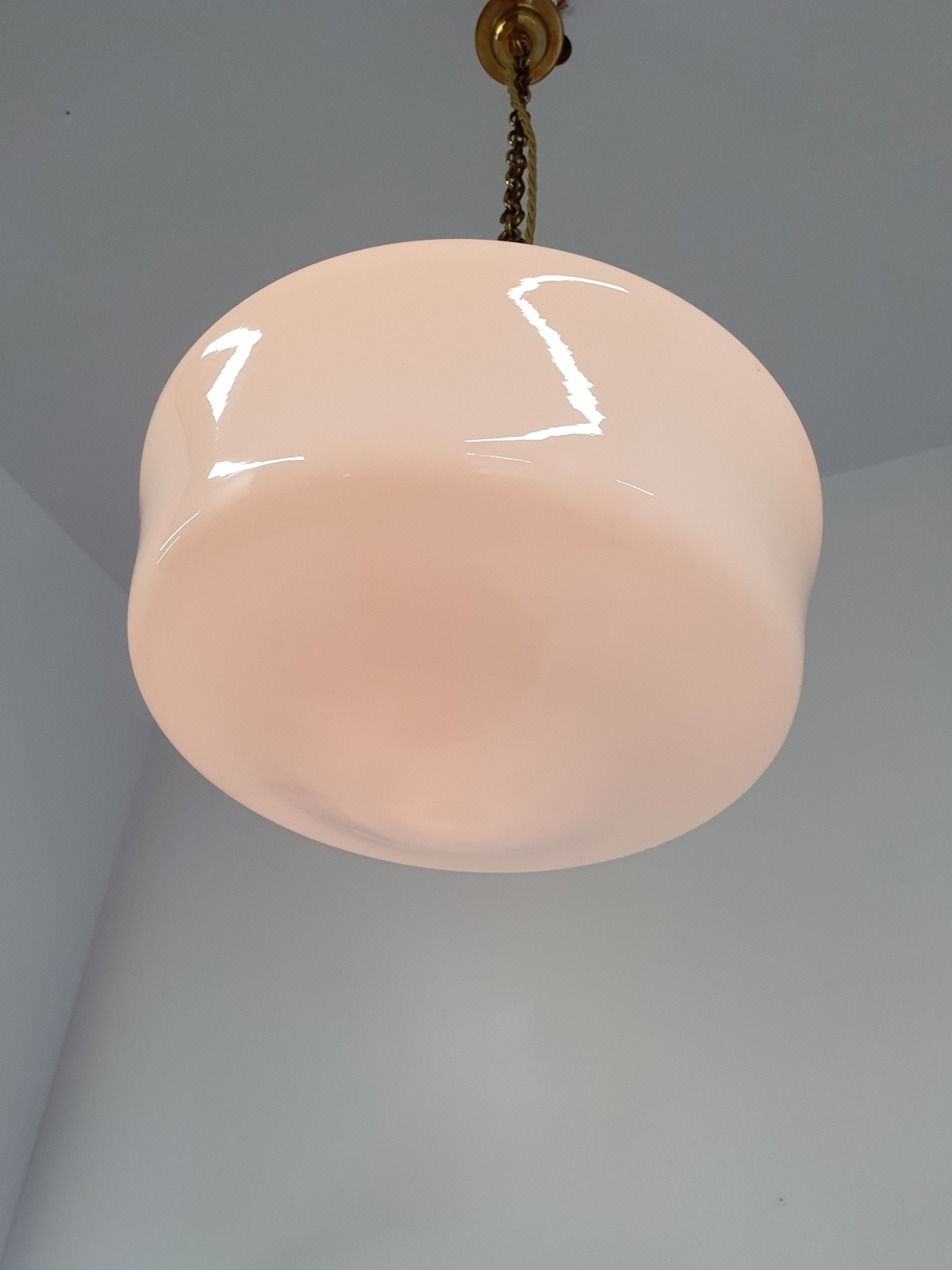 Unsigned | 2 Opaline "Deylite" Lanterns | England c.1925 - Image 8