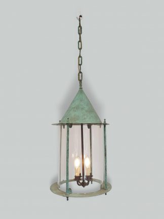 F.Samiei of reTouch Lighting | Monumental Oxidised-copper Lantern | England Early c.21st