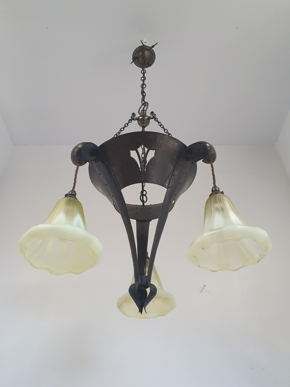 Jesson, Birkett & Co. (Faulkner Bronze Co.) | Arts & Crafts Chandelier | England c.1900 | SOLD - Image 6