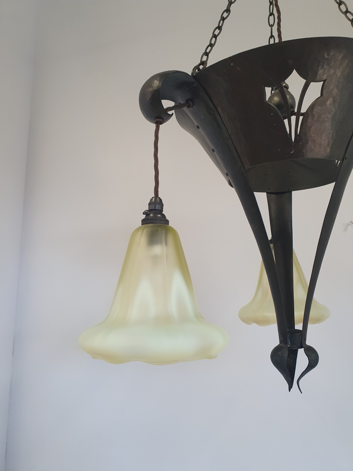 Jesson, Birkett & Co. (Faulkner Bronze Co.) | Arts & Crafts Chandelier | England c.1900 | SOLD - Image 10