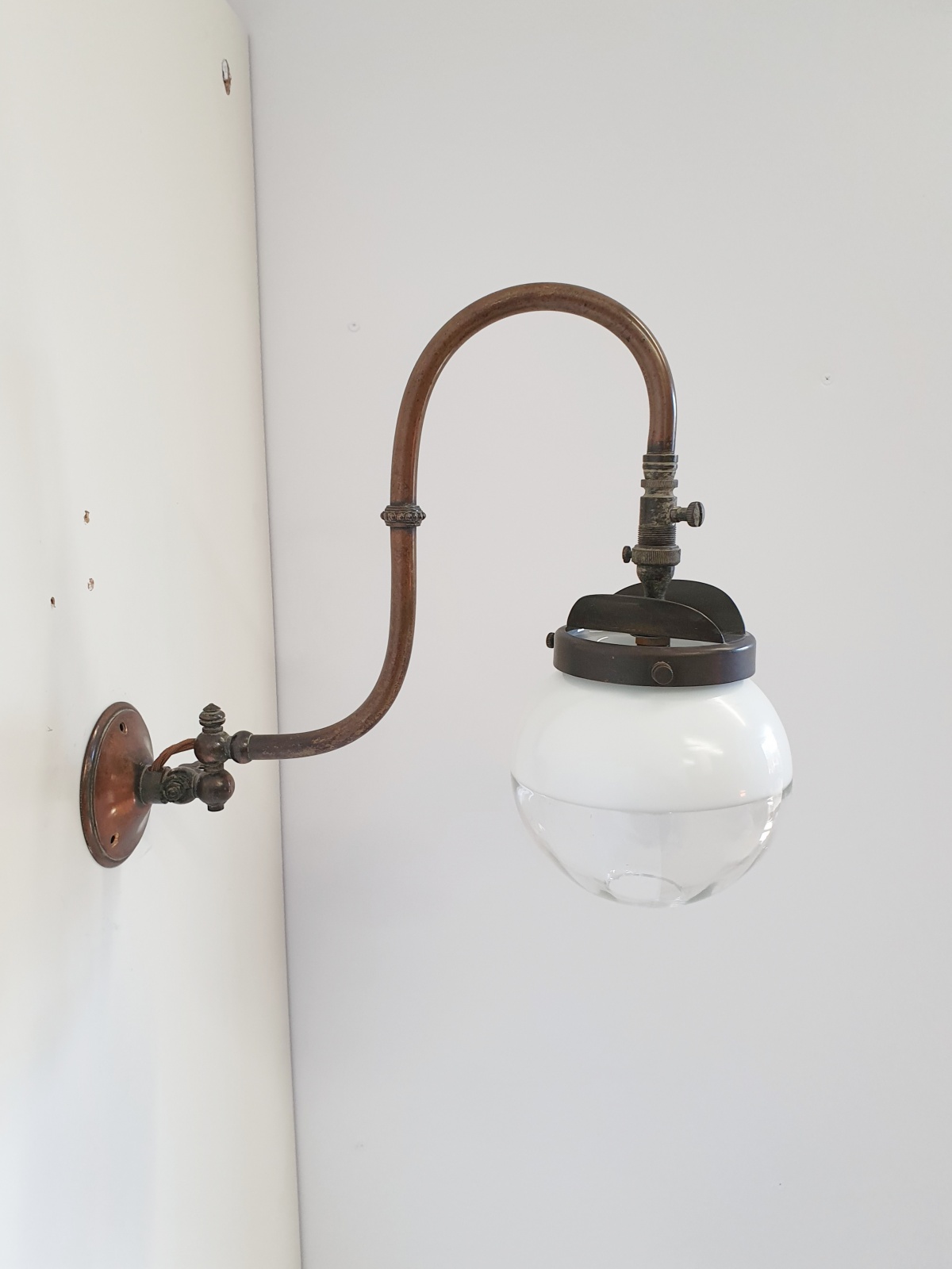 Unsigned | "Swan-neck" Gas Wall Light | England c.1890-1910 | SOLD - Image 3