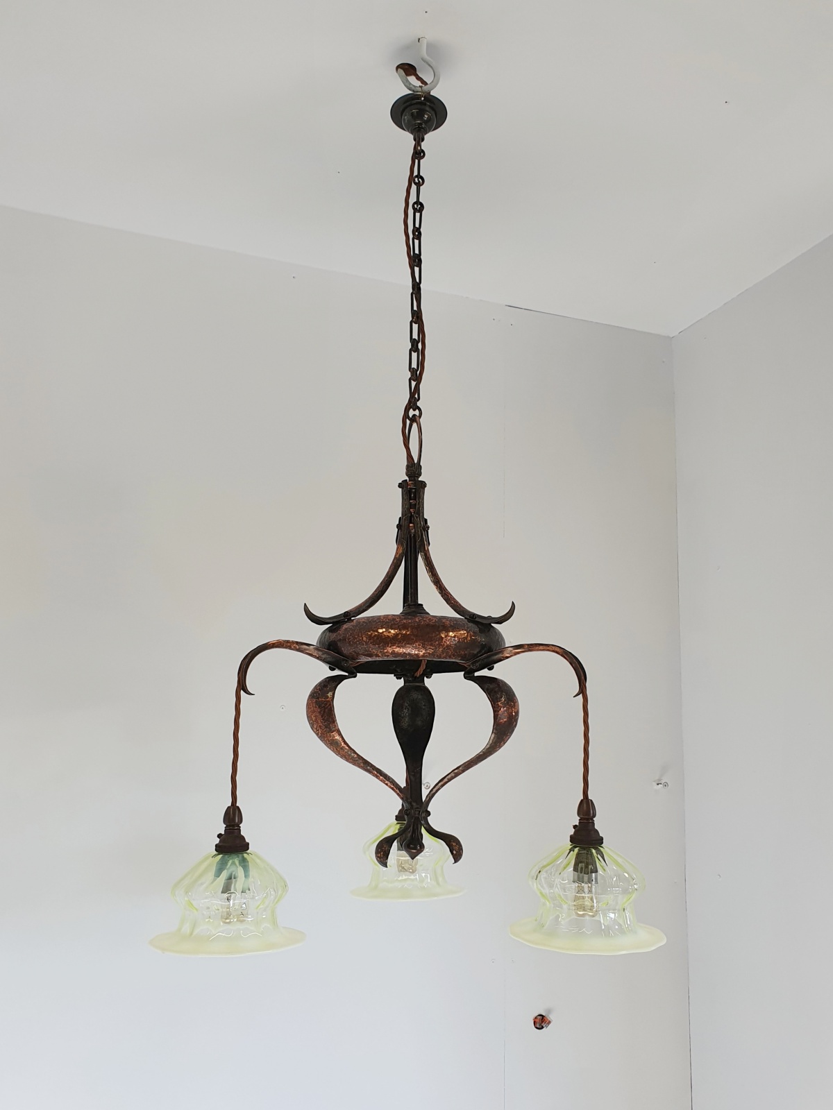 Unsigned | Copper Arts & Crafts Elelectrolier | England c.1900 | SOLD - Image 3