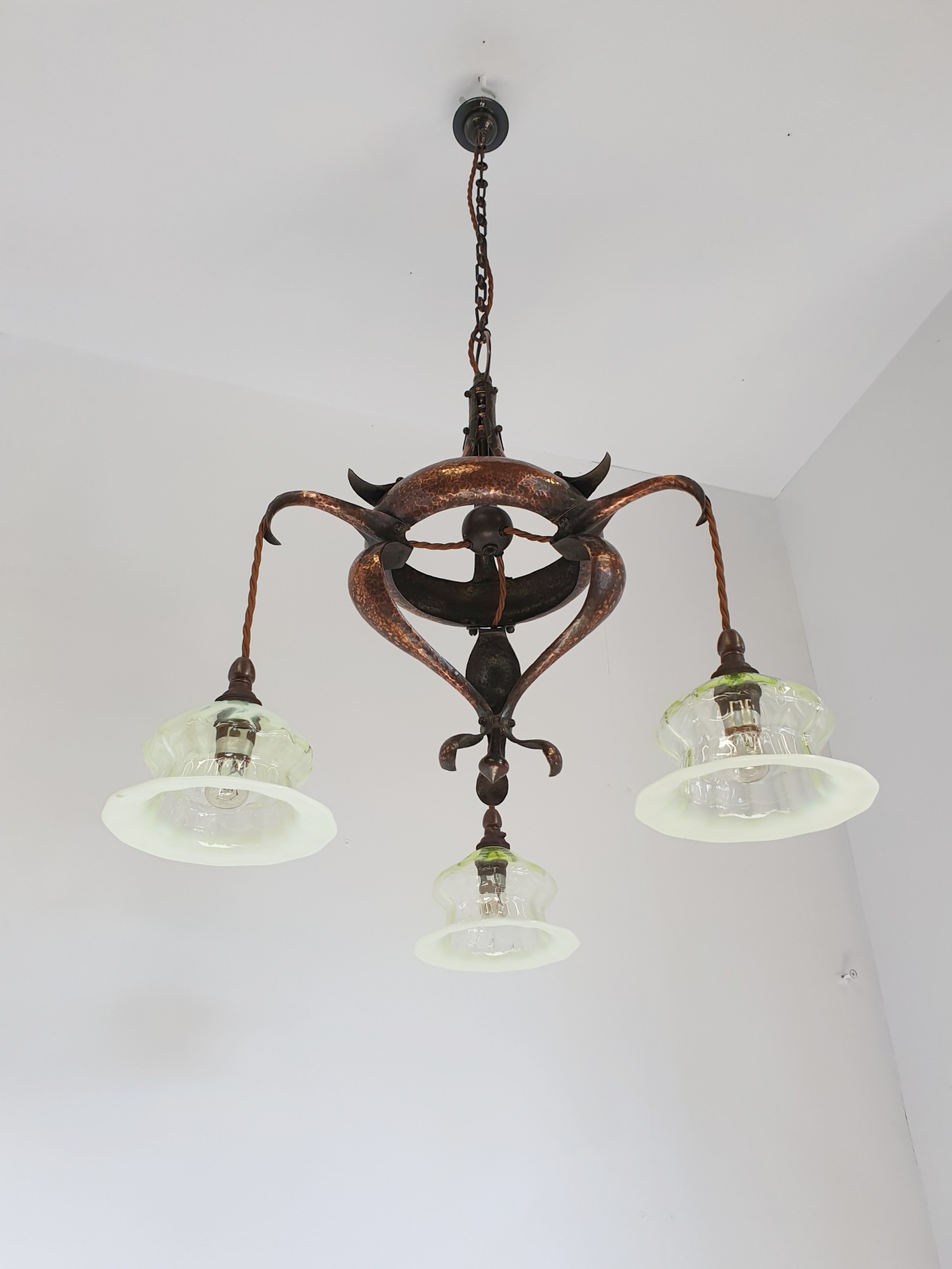 Unsigned | Copper Arts & Crafts Elelectrolier | England c.1900 | SOLD - Image 5