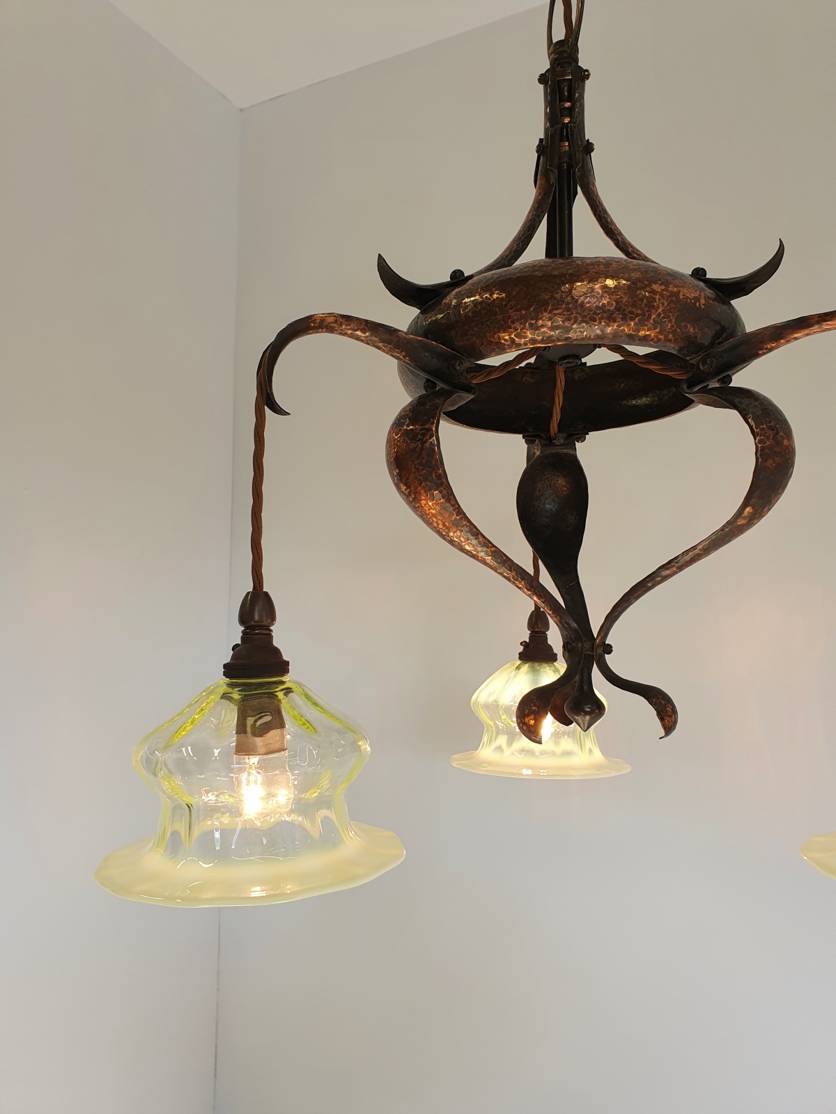 Unsigned | Copper Arts & Crafts Elelectrolier | England c.1900 | SOLD - Image 7