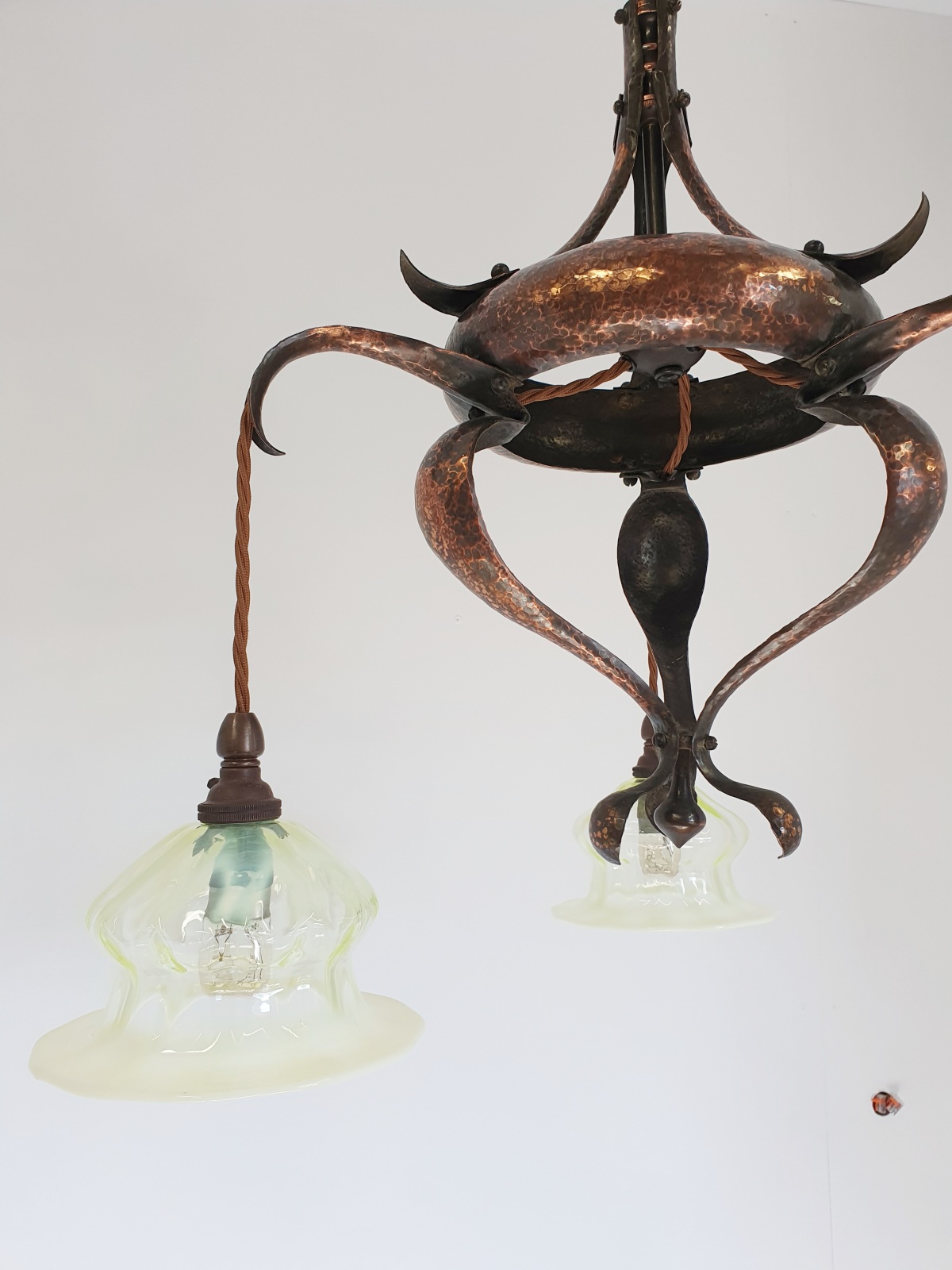 Unsigned | Copper Arts & Crafts Elelectrolier | England c.1900 | SOLD - Image 10