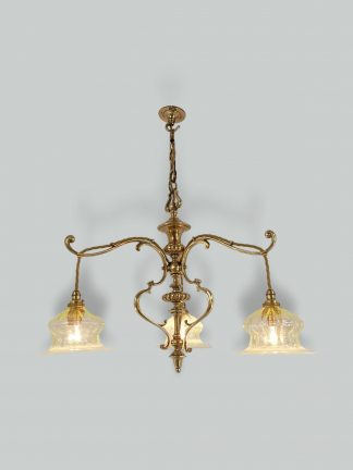 Unsigned | Cast-Brass Art Nouveau Ceiling Light | England c.1905 | SOLD