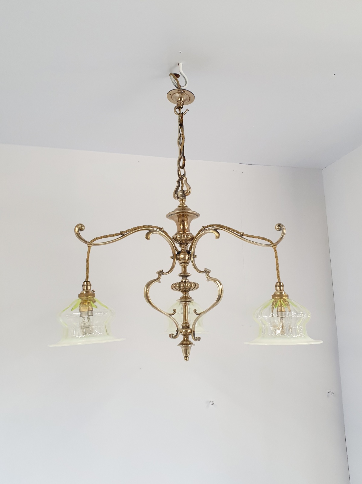 Unsigned | Cast-Brass Art Nouveau Ceiling Light | England c.1905 | SOLD - Image 3
