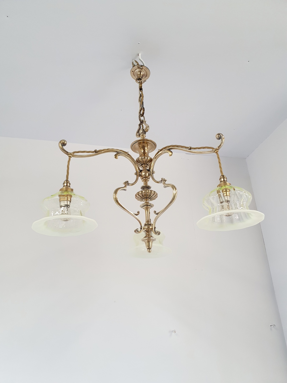 Unsigned | Cast-Brass Art Nouveau Ceiling Light | England c.1905 | SOLD - Image 5