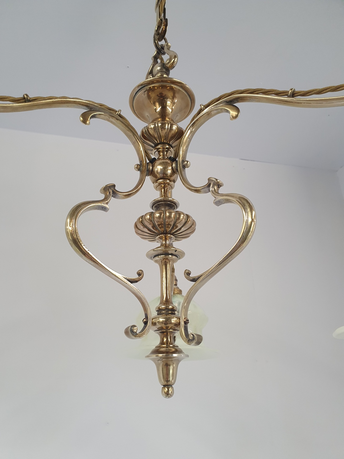 Unsigned | Cast-Brass Art Nouveau Ceiling Light | England c.1905 | SOLD - Image 7