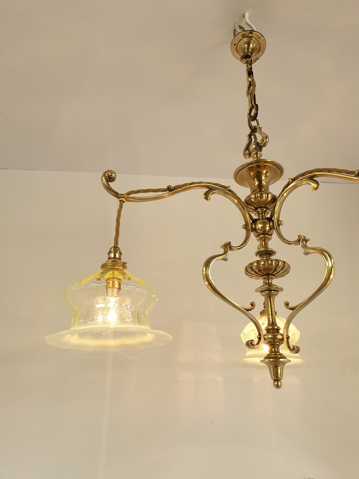Unsigned | Cast-Brass Art Nouveau Ceiling Light | England c.1905 | SOLD - Image 8