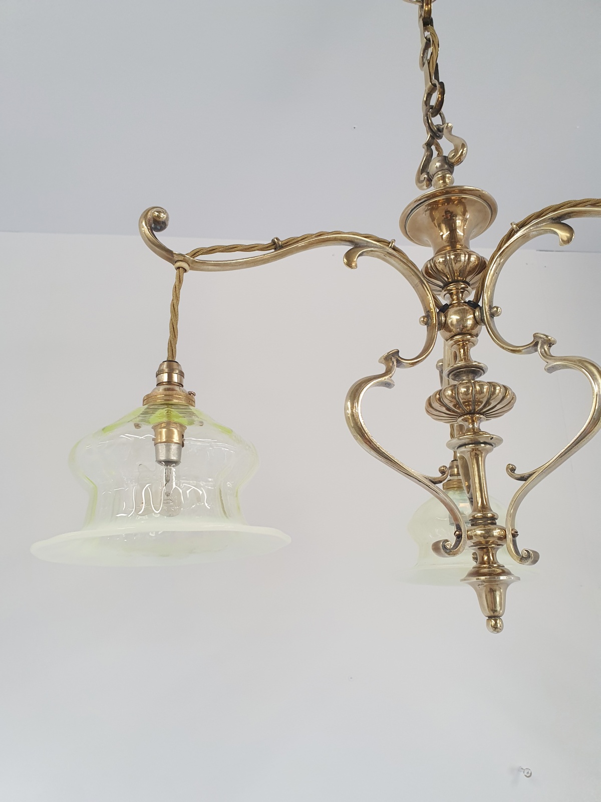 Unsigned | Cast-Brass Art Nouveau Ceiling Light | England c.1905 | SOLD - Image 9