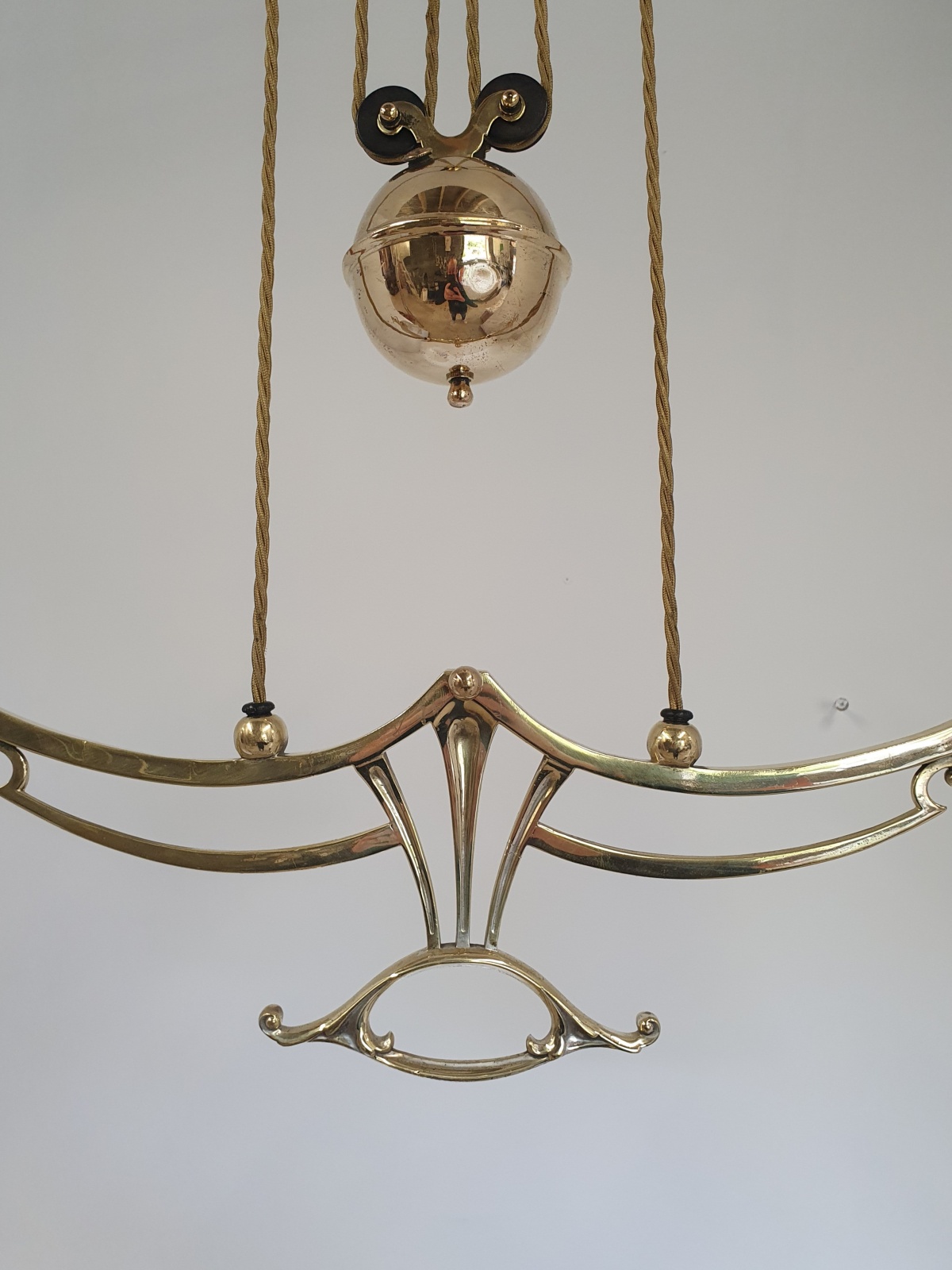 Unsigned | Art Nouveau "Rise & Fall" Ceiling Light | England c.1905 | SOLD - Image 9