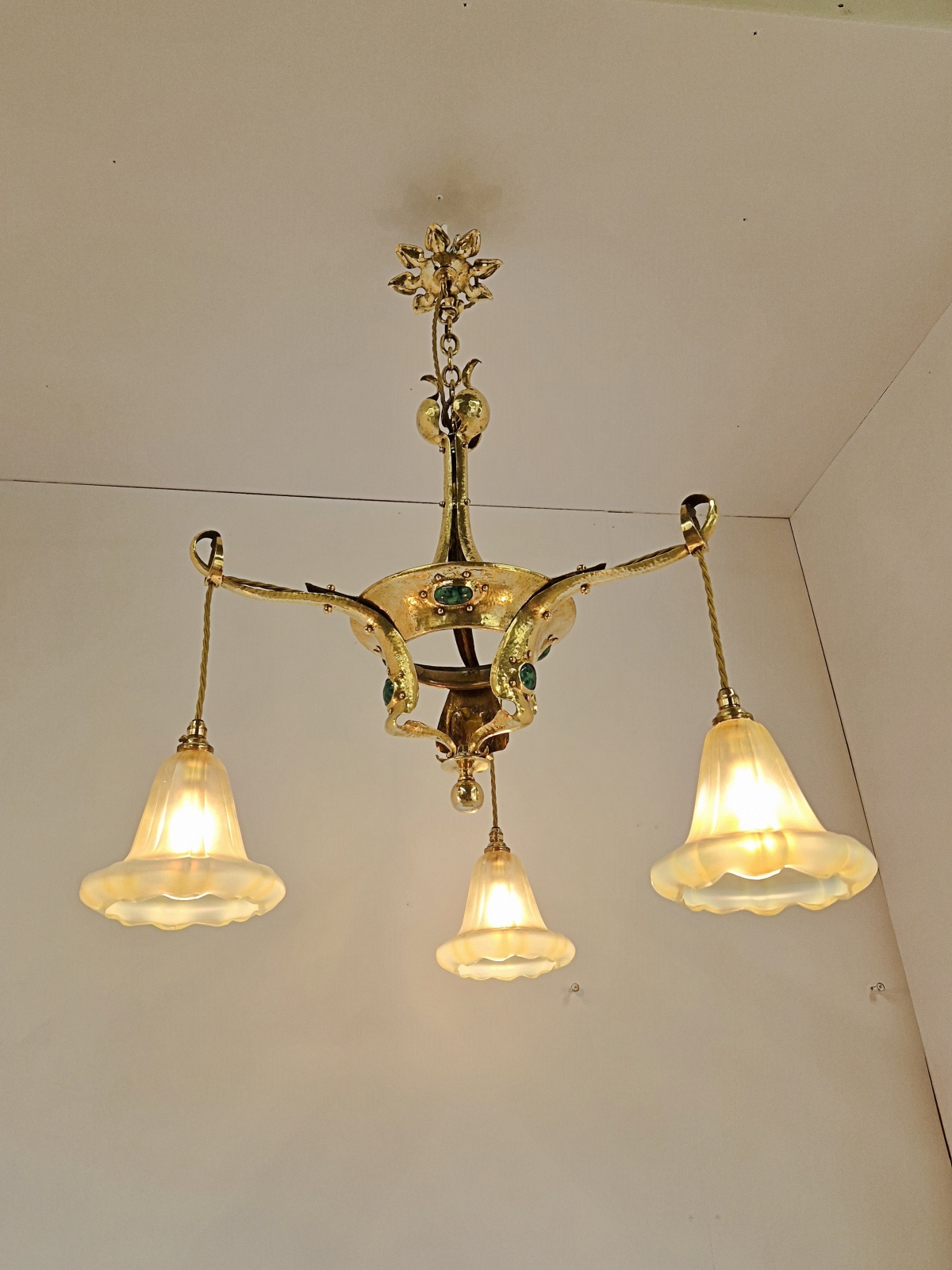 Style of Jesson Birkett & Co. | Arts & Crafts Chandelier | England c.1900 | SOLD - Image 4