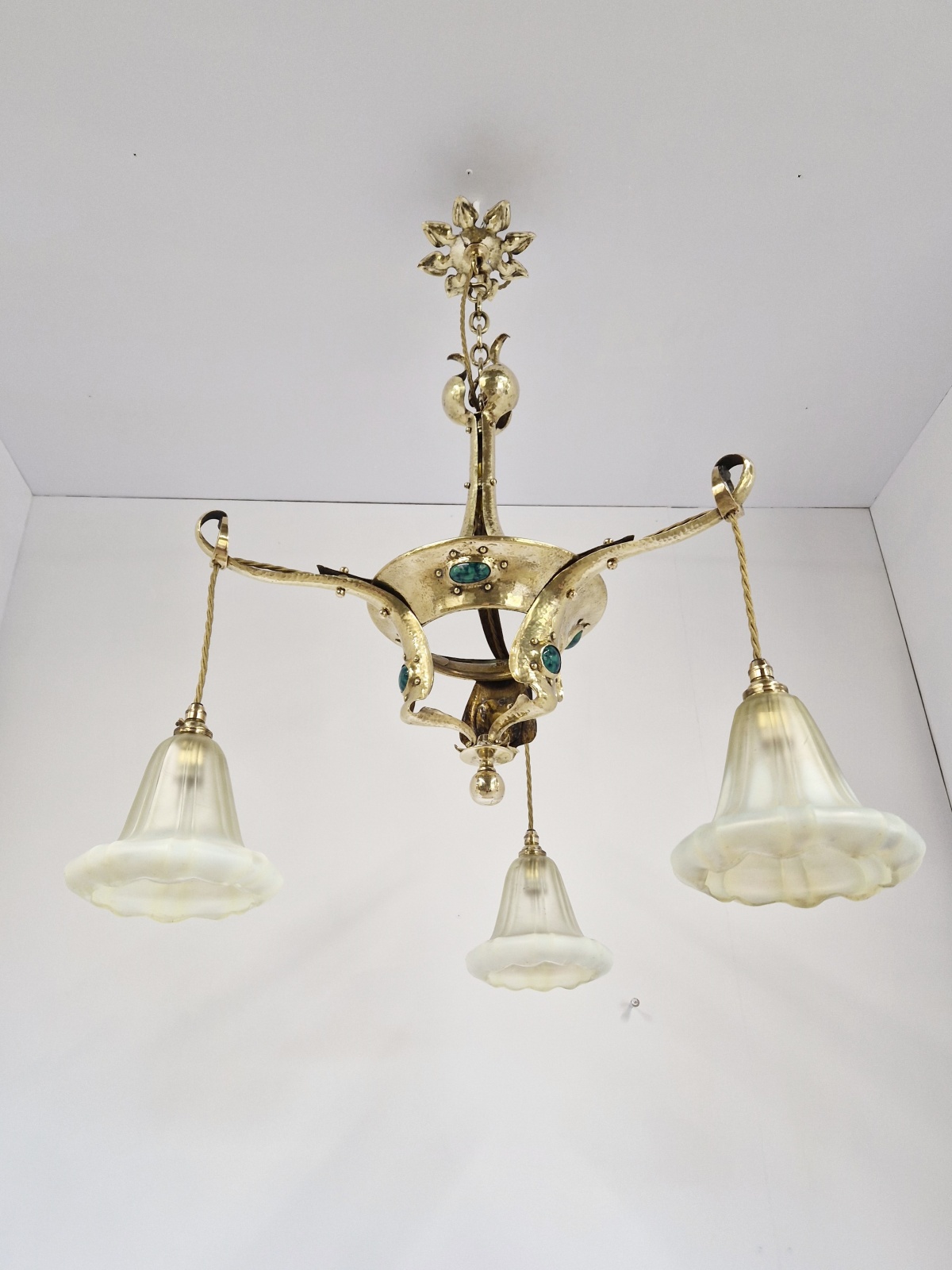 Style of Jesson Birkett & Co. | Arts & Crafts Chandelier | England c.1900 | SOLD - Image 5