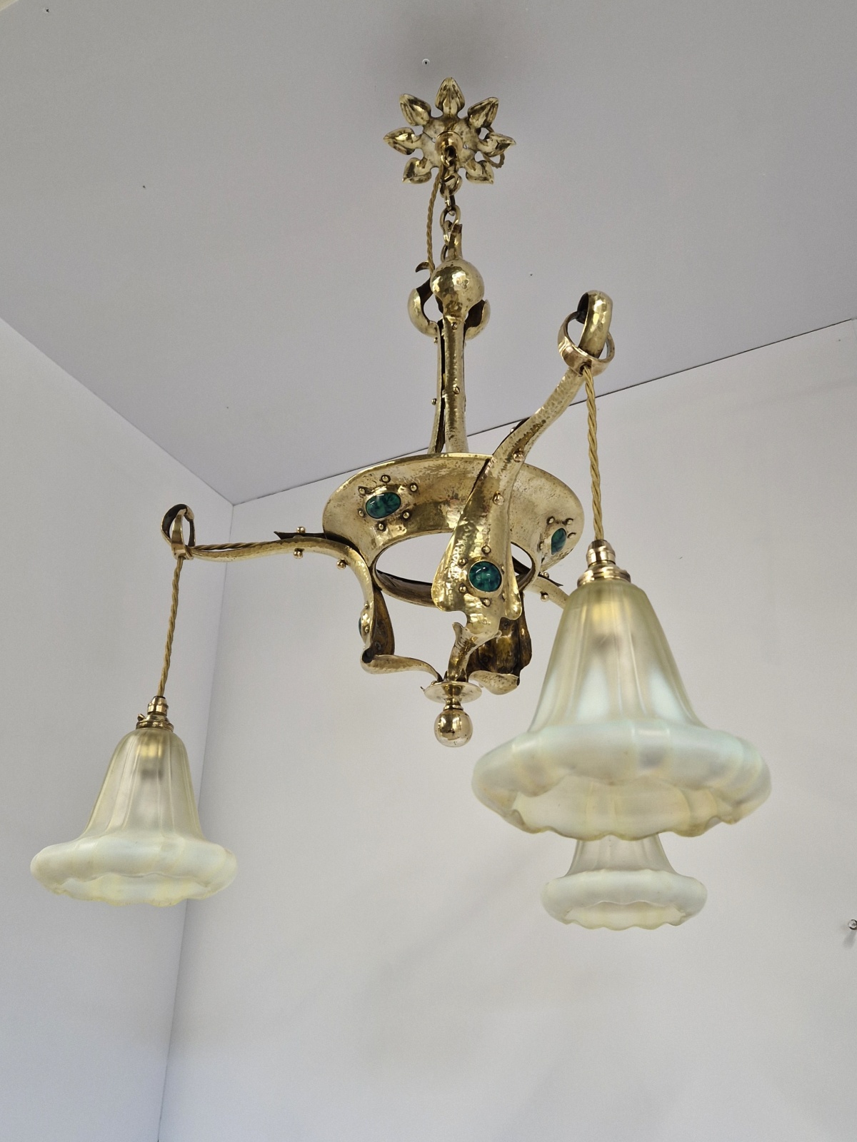 Style of Jesson Birkett & Co. | Arts & Crafts Chandelier | England c.1900 | SOLD - Image 7