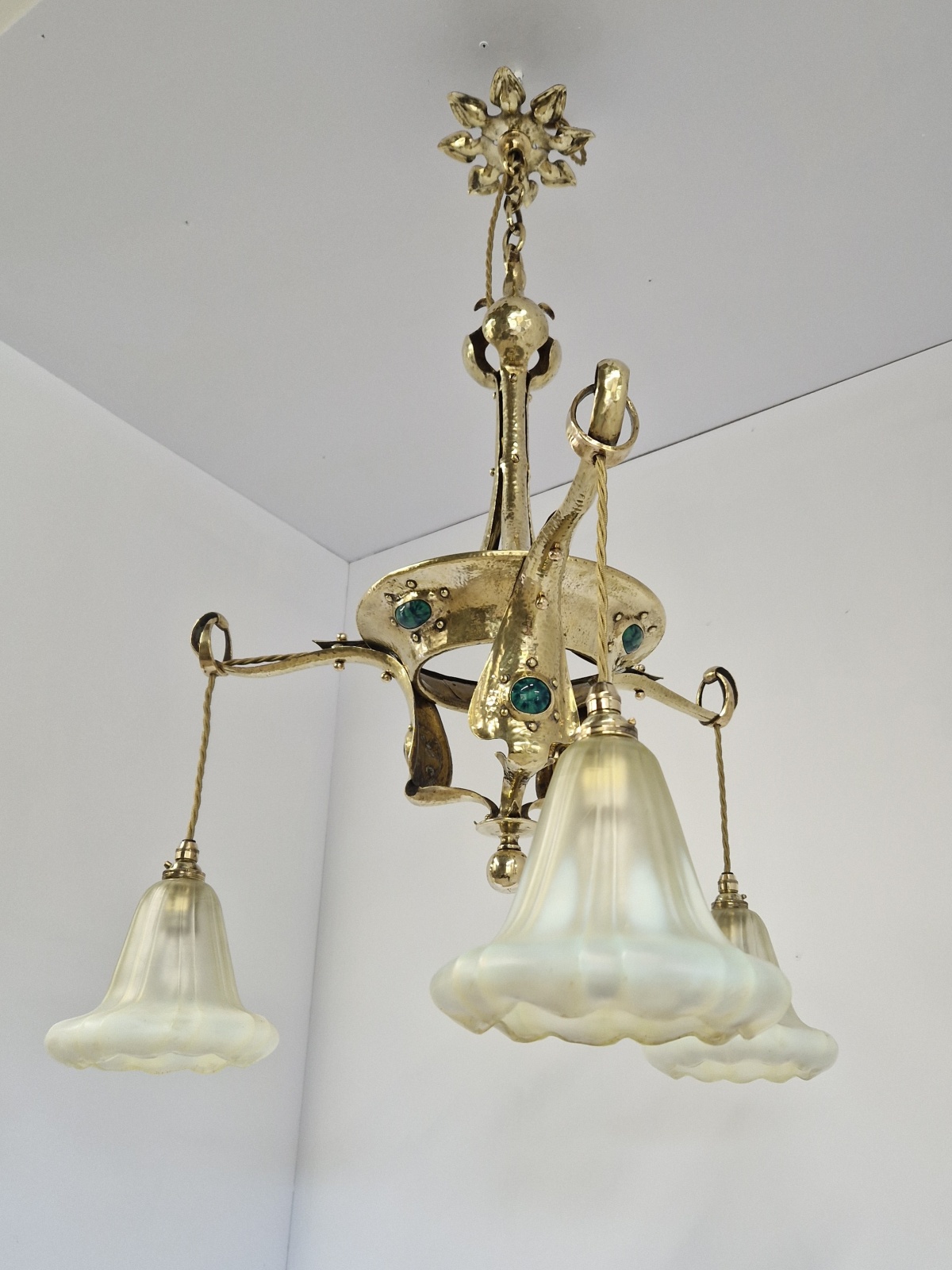 Style of Jesson Birkett & Co. | Arts & Crafts Chandelier | England c.1900 | SOLD - Image 9