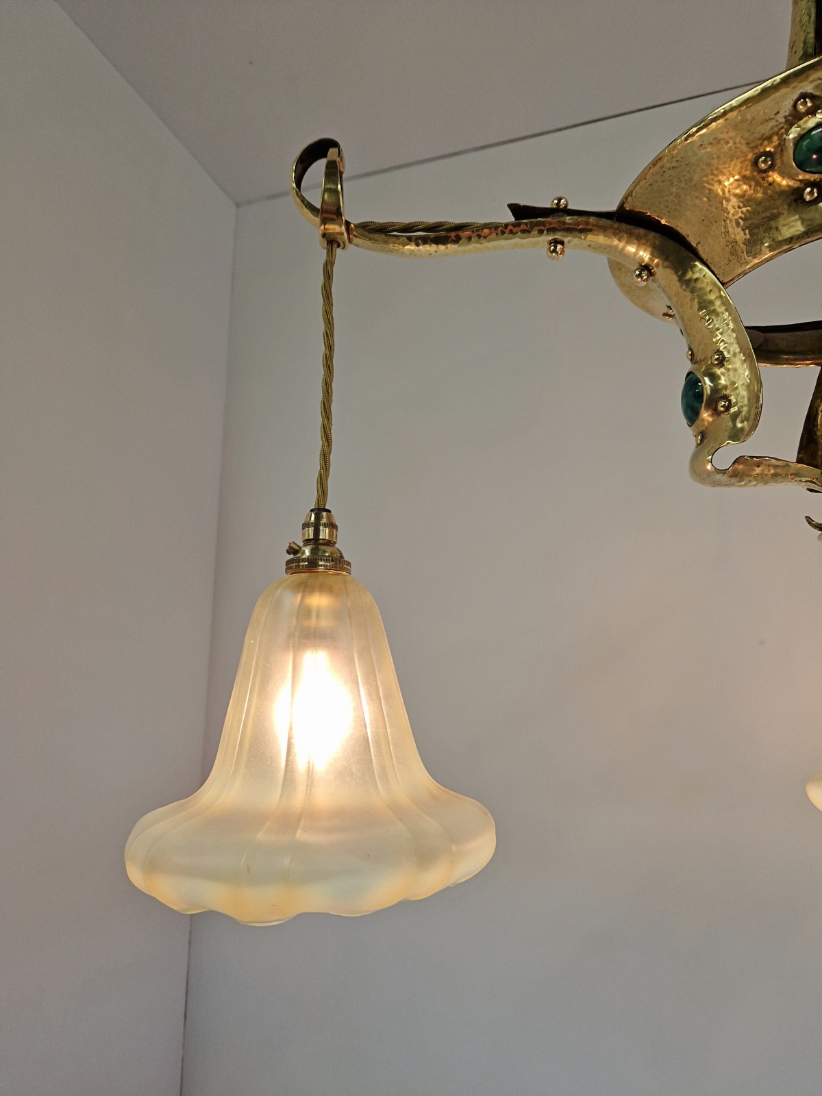 Style of Jesson Birkett & Co. | Arts & Crafts Chandelier | England c.1900 | SOLD - Image 14