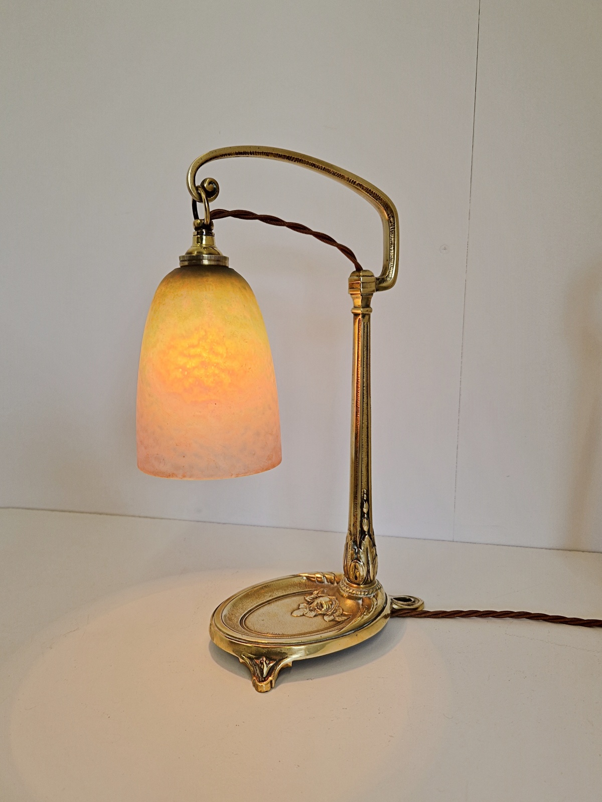 Charles Ranc & Verreries Schneider | 2 Bed-side Table Lamps | France c.1920 | SOLD - Image 2