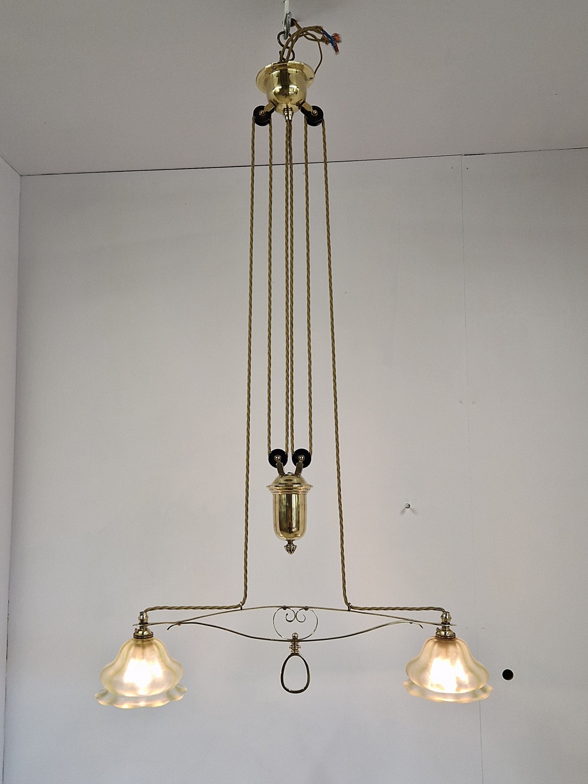 Unsigned | Art Nouveau Rise & Fall Lamp | England c.1915 | SOLD - Image 2