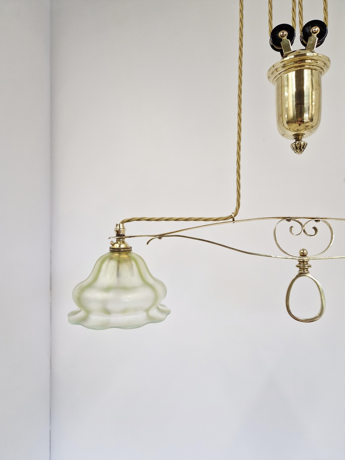 Unsigned | Art Nouveau Rise & Fall Lamp | England c.1915 | SOLD - Image 9