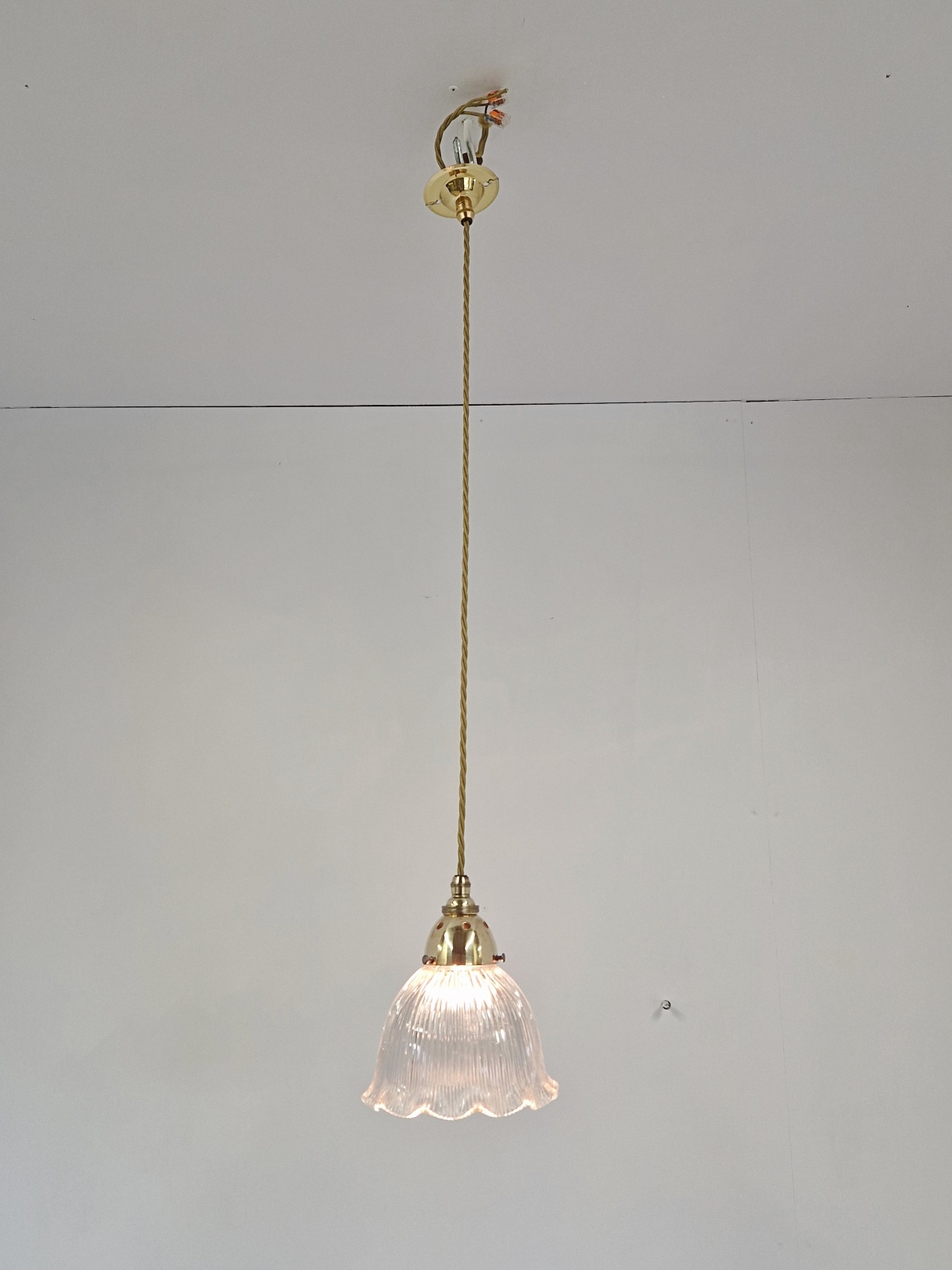 The Holophane Company | 2 Pendant "Stiletto" Prism Reflectors | England c.1900 | SOLD - Image 2