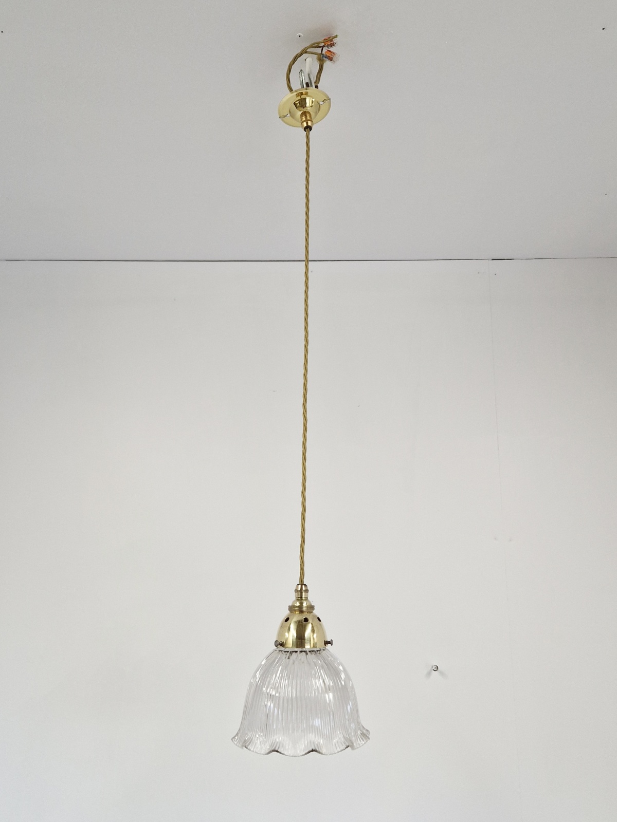 The Holophane Company | 2 Pendant "Stiletto" Prism Reflectors | England c.1900 | SOLD - Image 3