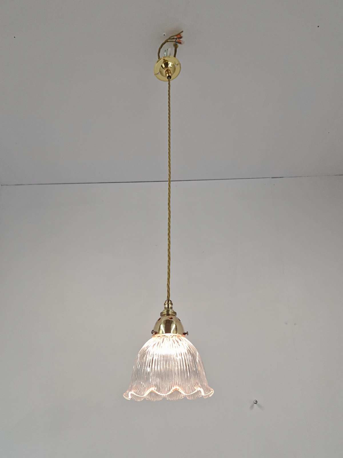 The Holophane Company | 2 Pendant "Stiletto" Prism Reflectors | England c.1900 | SOLD - Image 4