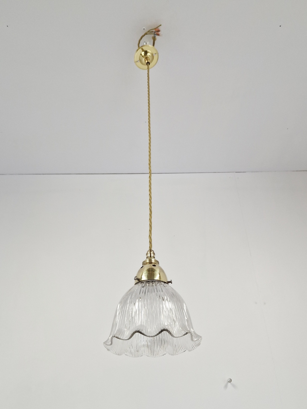 The Holophane Company | 2 Pendant "Stiletto" Prism Reflectors | England c.1900 | SOLD - Image 5