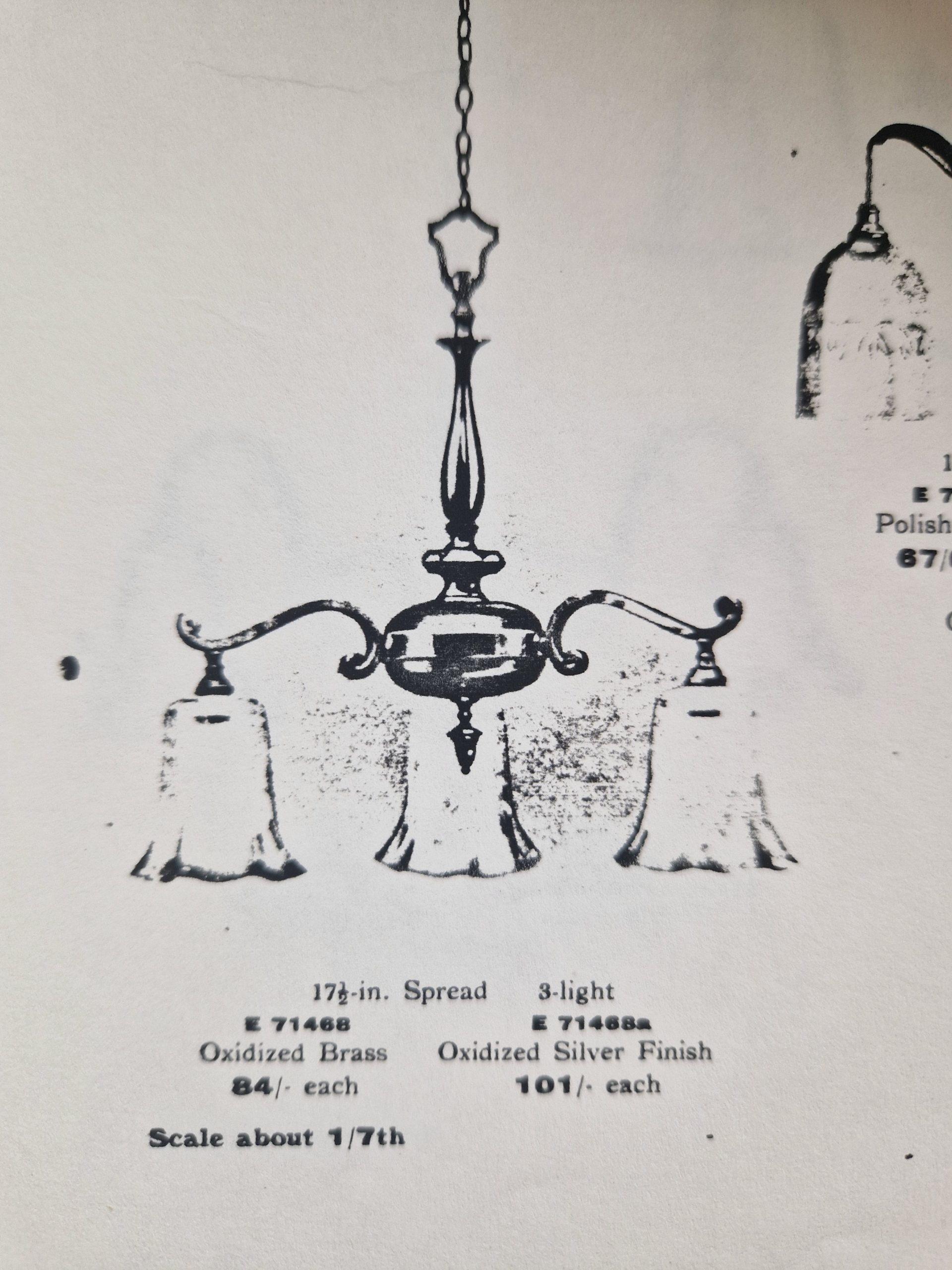 J & W.B.Smith Ltd, London & Glasgow | Traditional Brass Ceiling Fitting | England c.1925 - Image 10