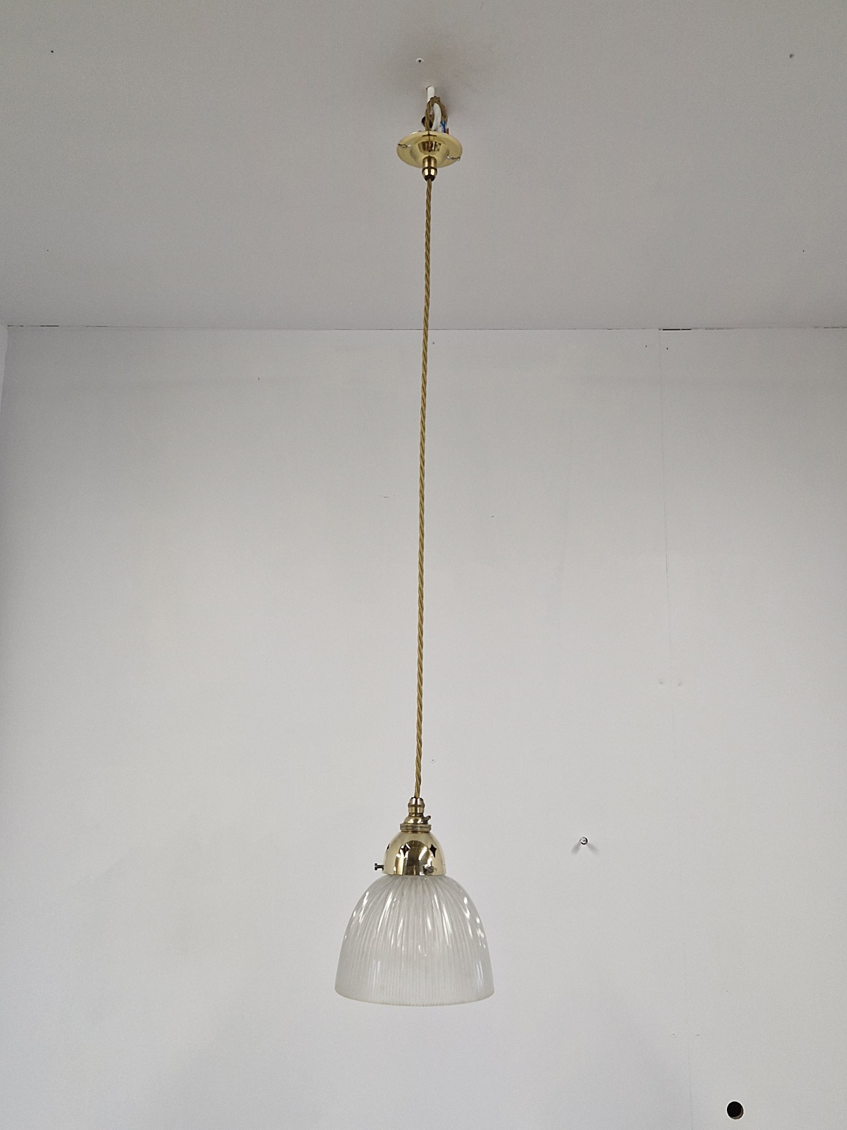 The Holophane Company | 2 Frosted Pendant "Stiletto" Prism Reflectors | England c.1900 | SOLD - Image 3