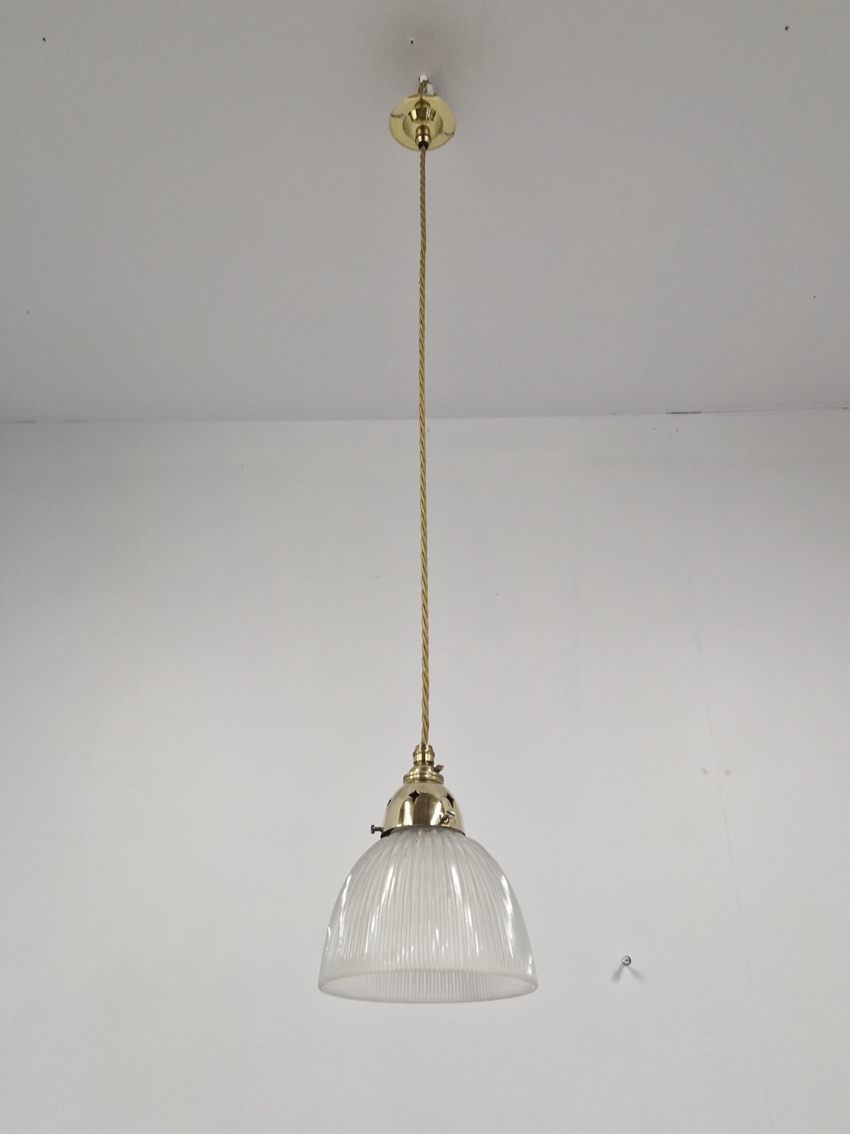 The Holophane Company | 2 Frosted Pendant "Stiletto" Prism Reflectors | England c.1900 | SOLD - Image 5